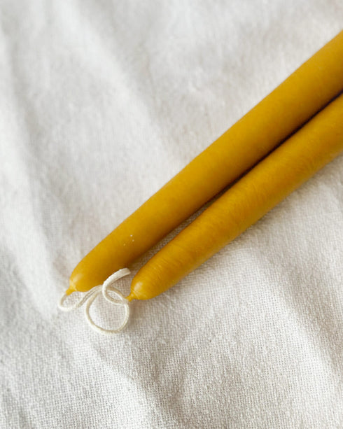 12" Taper Candles - Harvest Gold