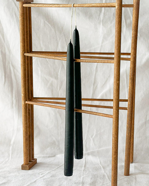 12" Taper Candles - Black