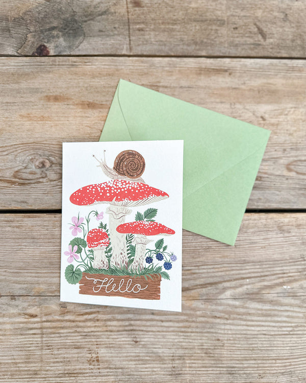 Hello Mushroom Card