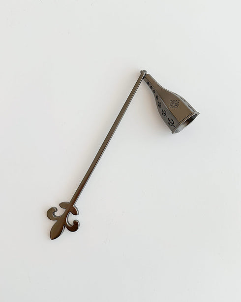 Fleur De Lis Bell Snuffer Metallic Black
