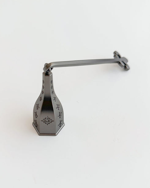 Fleur De Lis Bell Snuffer Metallic Black