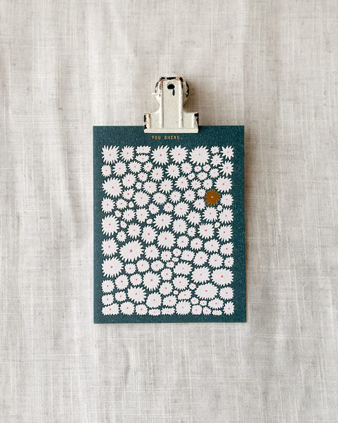 Green Daisies Card