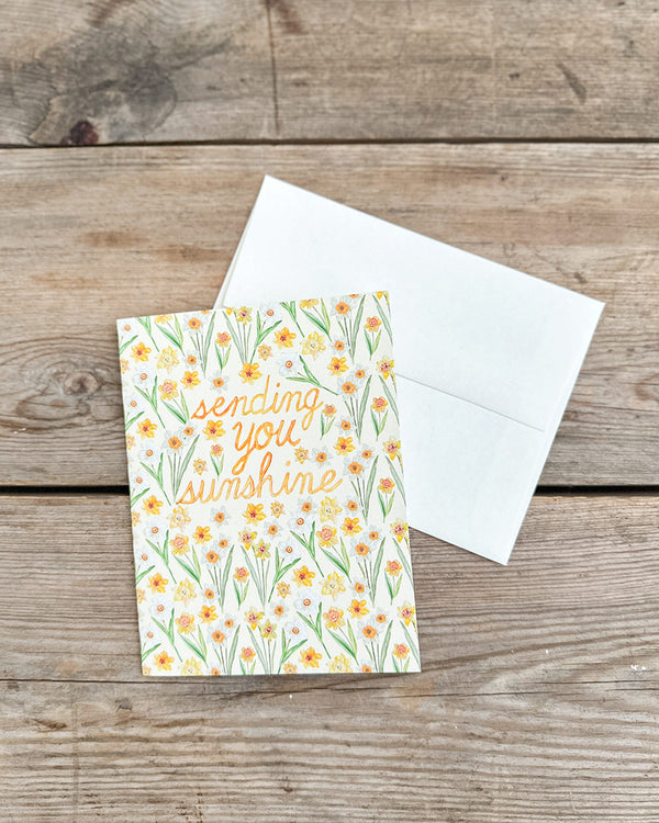 Sending Sunshine Daffodil Greeting Card