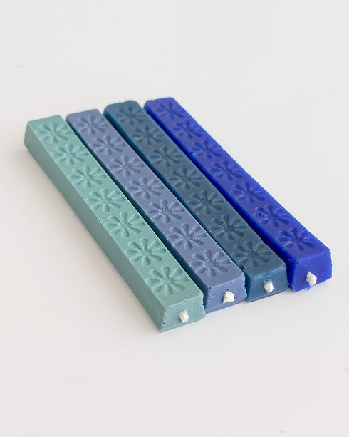 Long Wick Wax Sticks - Blues