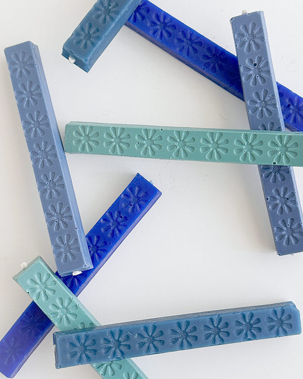 Long Wick Wax Sticks - Blues