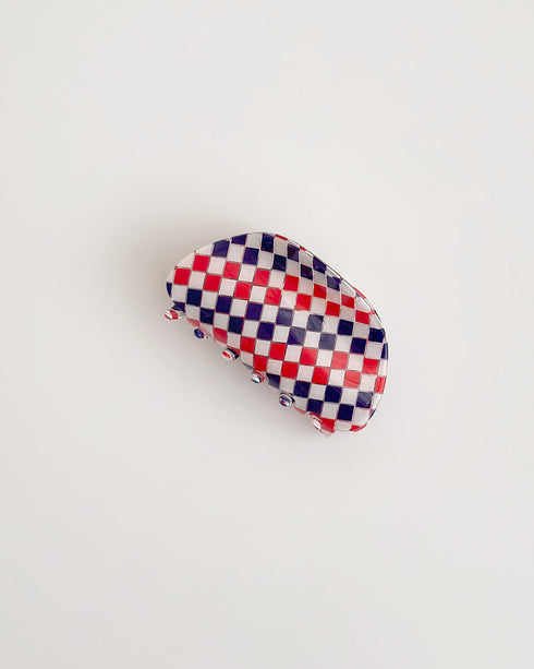 Retro Check Hair Claw
