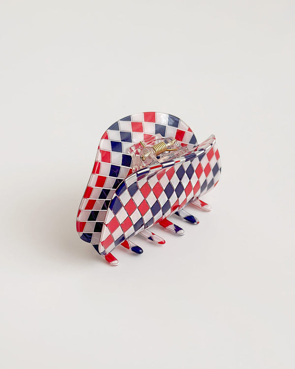 Retro Check Hair Claw