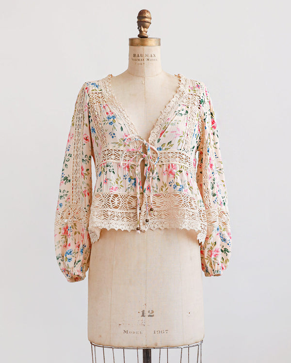 Watercolor Blooms Blouse