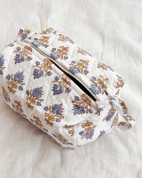 Silvia Blockprint Cosmetic Bag