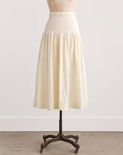 Evere Pleat Midi Skirt