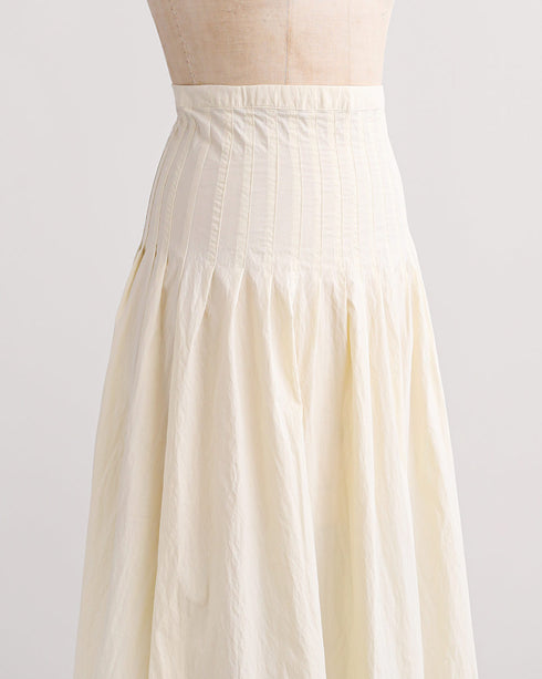 Evere Pleat Midi Skirt
