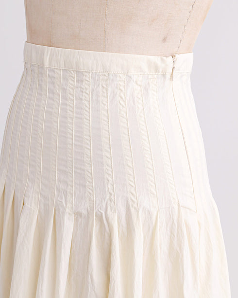 Evere Pleat Midi Skirt
