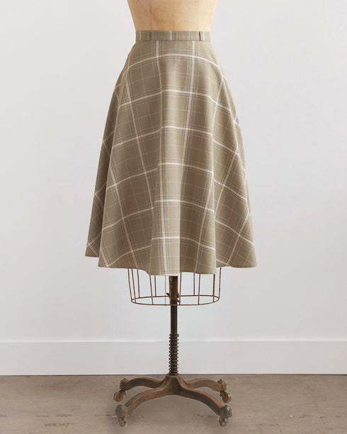 Sagewood Plaid Skirt