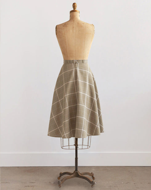 Sagewood Plaid Skirt