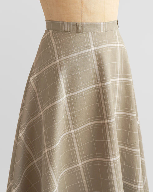 Sagewood Plaid Skirt