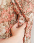 Vintage 1970s Boho Brown Floral Midi Dress / Adored Vintage / Autumn Floristry Dress