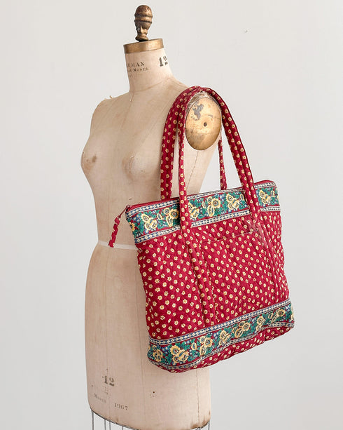 Heirloom Flora Quilted Tote