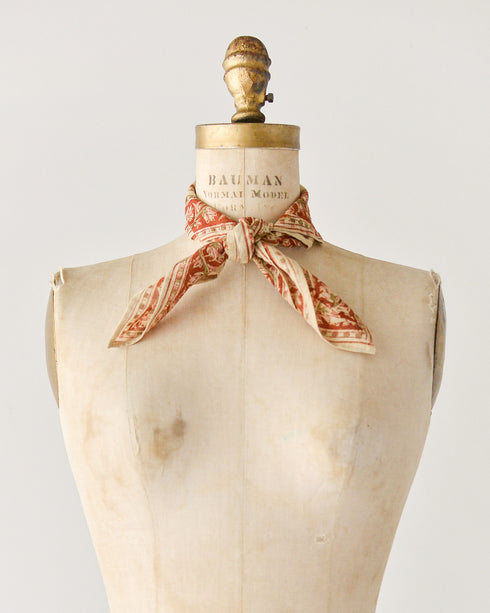 Les Indiennes Bandana - Willa-Cotton Indian Block Print Bandana 1444 - Willa-Adored Vintage